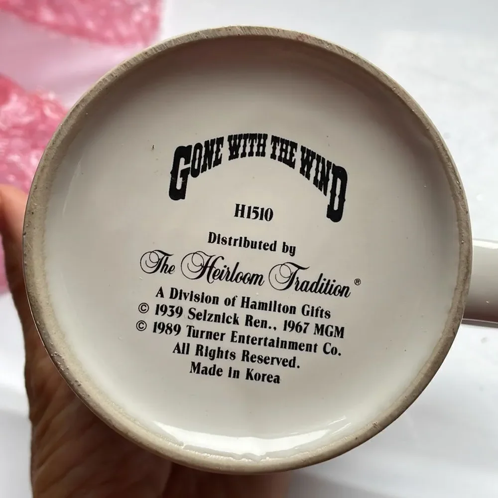 Vintage 1989 Gone With The Wind Rhett Butler/Clark‎ Gable coffee cup/mug